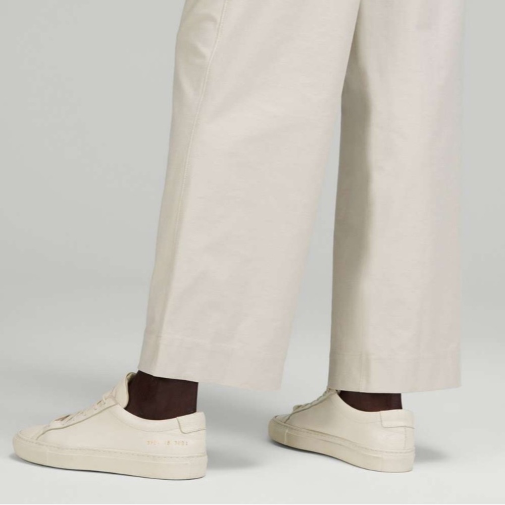 Lululemon 28 City Sleek 5 Pocket Wide-Leg High-Rise Pant Light Utilitech Ivory - Picture 4 of 9